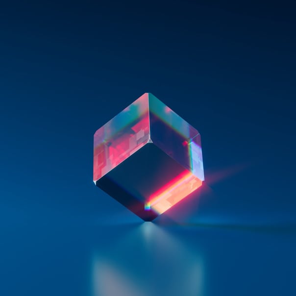 diamond cube on its edge keeps balance